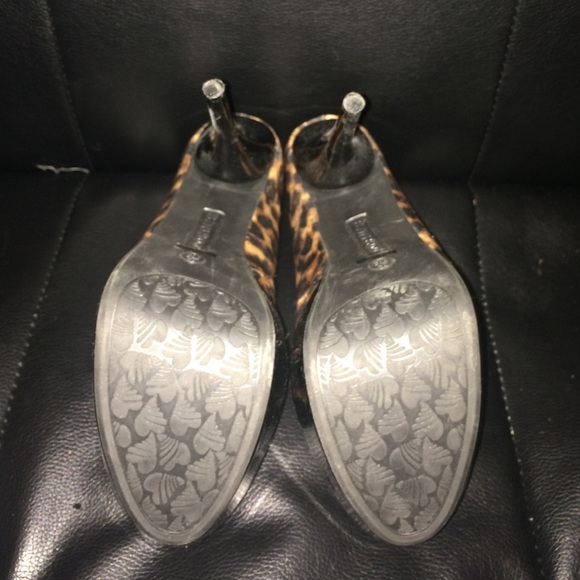 1 Bamboo leopard print satin heels - Picture 4 of 4